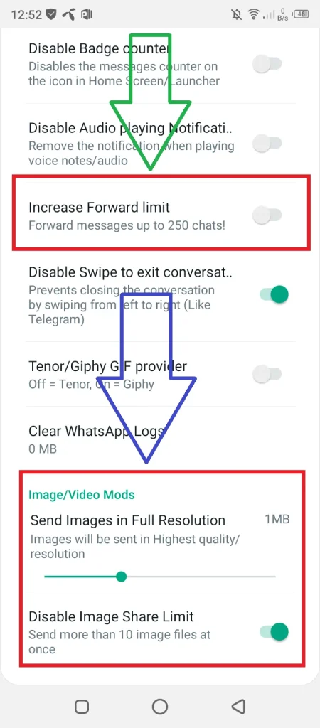 Increase forward limit